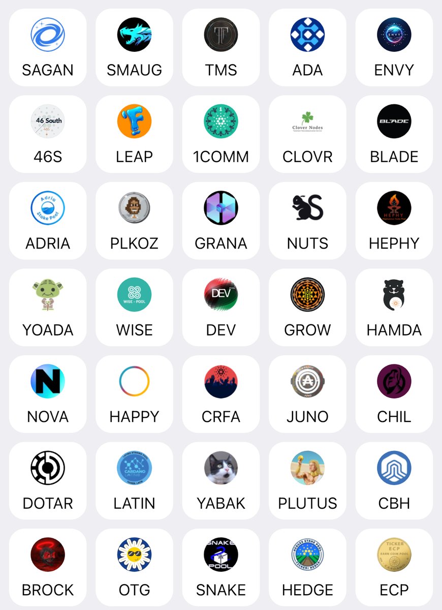 ADAM App's VIP Pools have been randomly shuffled 🔀. Choose one of the SPO's for your next #Cardano delegation and earn consistent $ADA rewards.