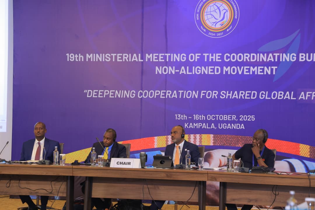 Happening now. Uganda hosts the Midterm Ministerial Meeting of the Non-Aligned Movement (NAM) in Kampala. As Chair, Uganda renews its call for unity, cooperation,and shared global affluence under the theme “Deepening Cooperation for Shared Global Affluence.” #NAMMinisterial2025
