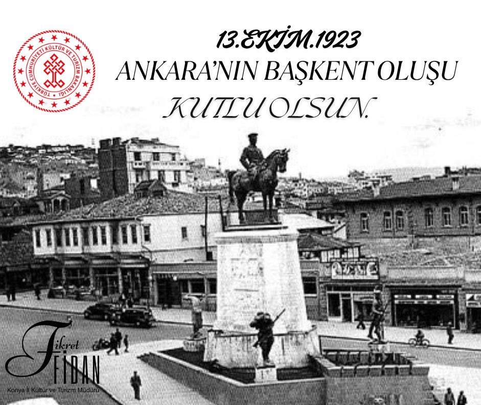 Cumhuriyetimizin temellerinin atıldığı Ankara’nın başkent oluşunun 102. Yıl dönümü kutlu olsun. 🇹🇷
“ Ankara, Türk milletinin kalbidir.” Gazi Mustafa Kemal Atatürk 🇹🇷

<a href="/TCKulturTurizm/">T.C. Kültür ve Turizm Bakanlığı</a> 
<a href="/MehmetNuriErsoy/">Mehmet Nuri Ersoy</a> 
<a href="/Vali_Akin/">İbrahim Akın</a> 
<a href="/fkrtfdn/">Fikret FIDAN</a>