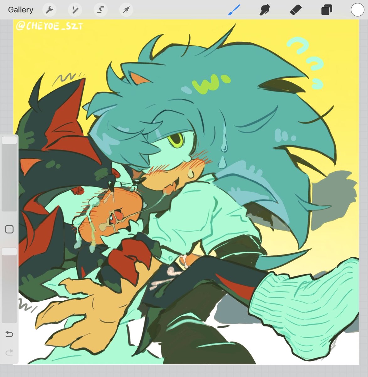 🩵🖤#sonadow nsfw（其实也看不出来hh（是我那个寡夫au里其中一个part