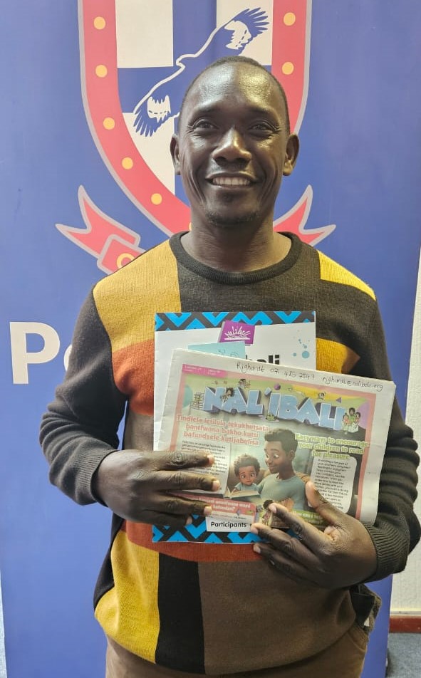 "As the man of the house I must set an example. That's why I believe it is important for fathers to read with their children. As men we give to much responsibility to our wives  and it is time we step-up."-Jeremiah, parent from White River, Mpumalanga.

Nal'ibali supports fathers