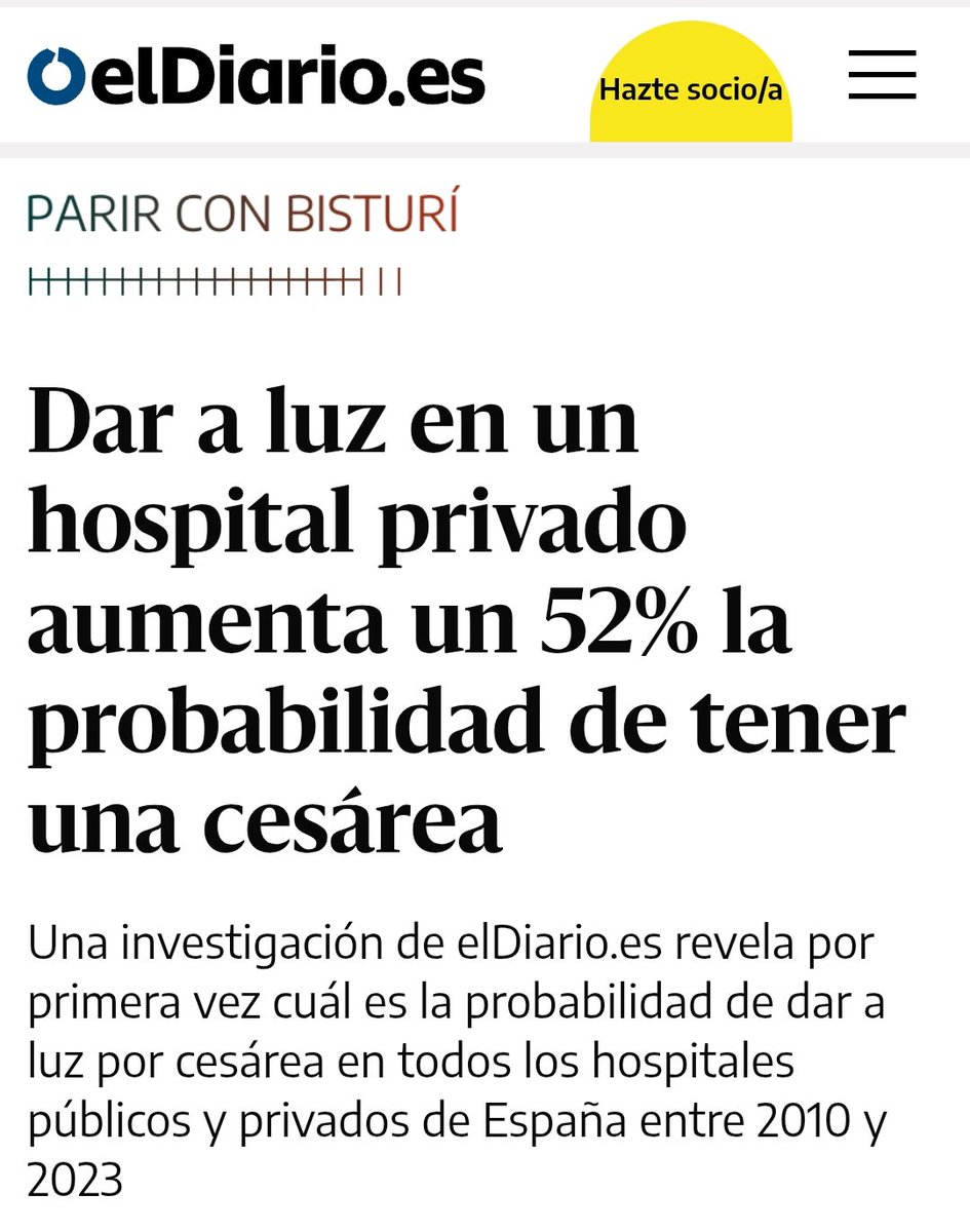 Dato mata relato. La #violenciaobstétrica existe, y este excelente artículo de investigación de Ana Requena y Raúl Sánchez para <a href="/eldiarioes/">elDiario.es</a> le ponen los números. 

eldiario.es/sociedad/dar-l…