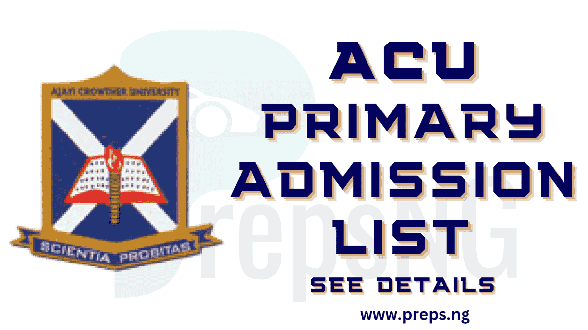 Preps_ng's tweet photo. Ajayi Crowther University Admission List 2025/2026: Complete Acceptance and Registration Guide - https://t.co/8Oel30Qi8O https://t.co/OSxl1rfgnA