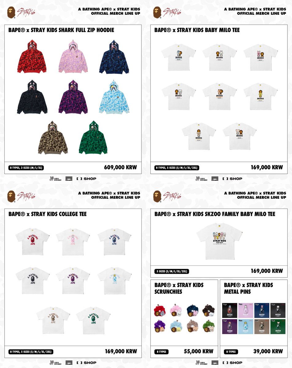 ポガリ✴︎APE SKZOO TシャツStray Kidsスキズアベイシングエイプ