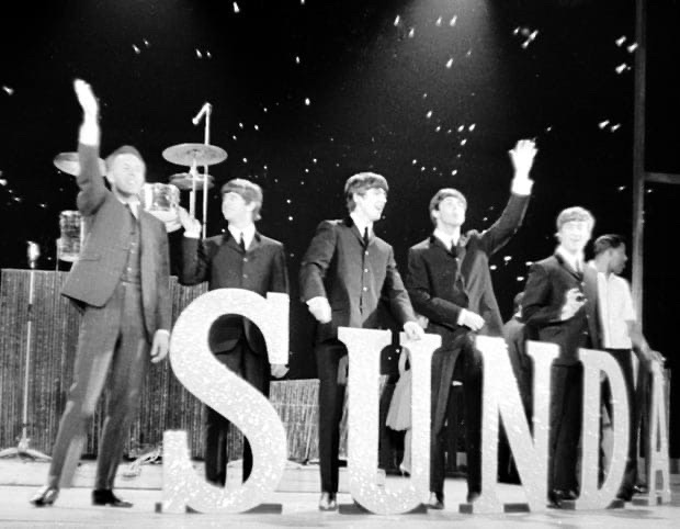 13 October 1963. The Beatles appearance on ITV’s Sunday Night at The London Palladium created scenes of unprecedented fan hysteria inside and outside the theatre. The Beatles topped the bill and performed 4 songs: From Me to You, I’ll Get You, She loves You and Twist and Shout.