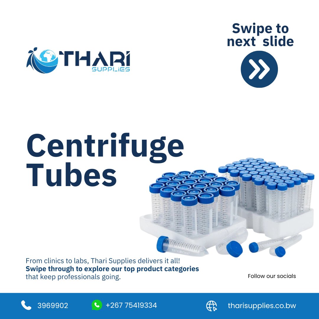 Thari_supplies's tweet image. From research to diagnostics, centrifuge tubes are the backbone of accurate lab work.
Thari Supplies delivers durable and precise solutions you can count on.
#ThariSupplies #CentrifugeTubes #LabAccuracy