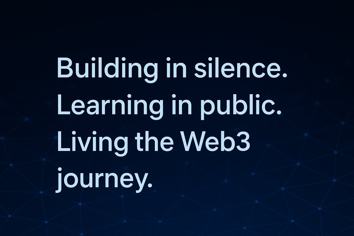 Aputhukh's tweet image. -Building in silence.
-Learning in public.
-Living the Web3 journey.
@idOS_network
Web3 isn’t just a trend —it’s a shift in how we create, connect, and own. @wallchain_xyz
— Aputhukh-G ⚡️ #DeFi #NFTs #Web3
