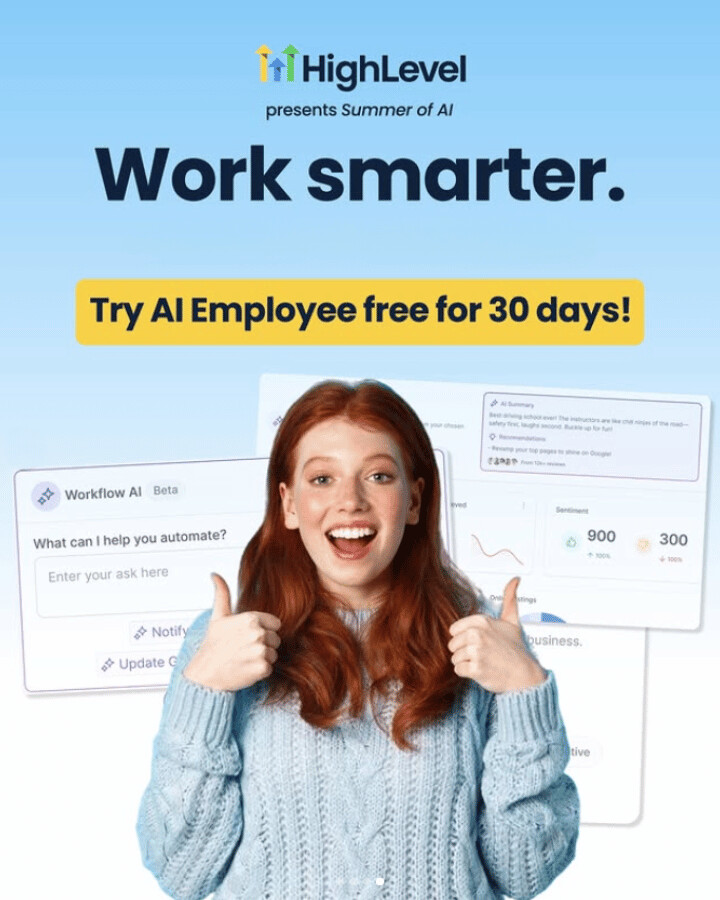 apps_aware's tweet image. Work smarter—let AI handle tasks, follow-ups, and grow your business..💼

🌐 go.appsaware.com/gohighlevel
🎯 Try AI Employee FREE for 30 days.

#WorkSmarterWithAI #HighLevelCRM #AIWorkflowTools #30DayFreeTrial #LeadFollowupAI #CRMForGrowth #AIPoweredSuccess #AIEmployeeTools