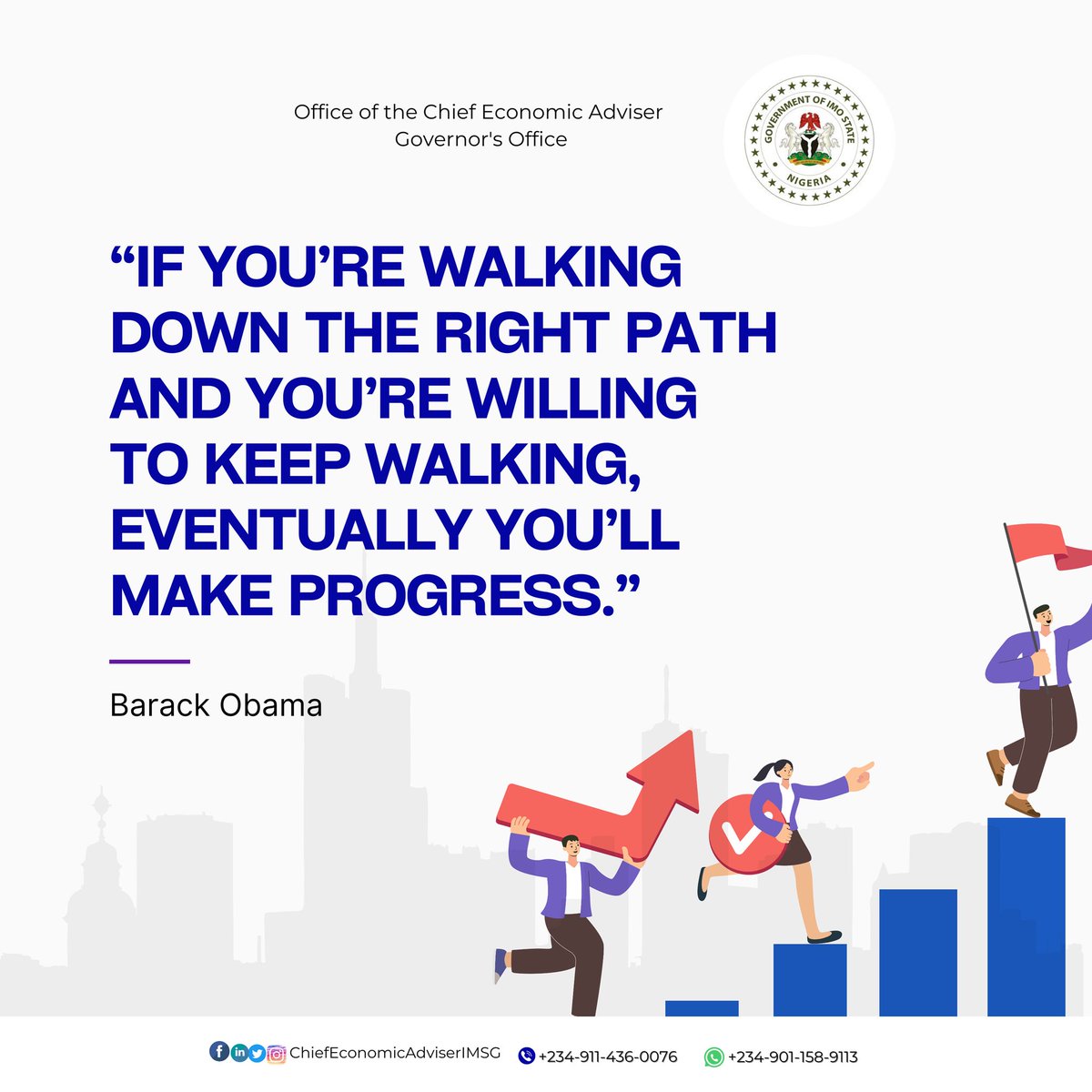 A reminder as we begin the new week: consistency beats speed, on the journey to success. Stay focused on the right path, and trust the process.

Have a great week!

#MondayMotivation
#keepgoing
#business
#imostate
#okobi
#StayEmpowered