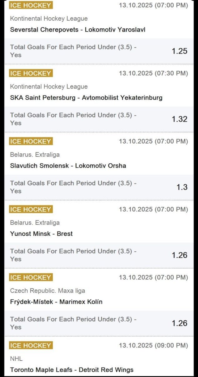 Ice hockey🏹

MELBET ➡️ D26HG

📱Register
tinyurl.com/SIGNUPMLB
📲APK
tinyurl.com/PEP254APK

🇩🇪PROMO CODE: PEP254

This weeek🧘‍♂🧘‍♂💰