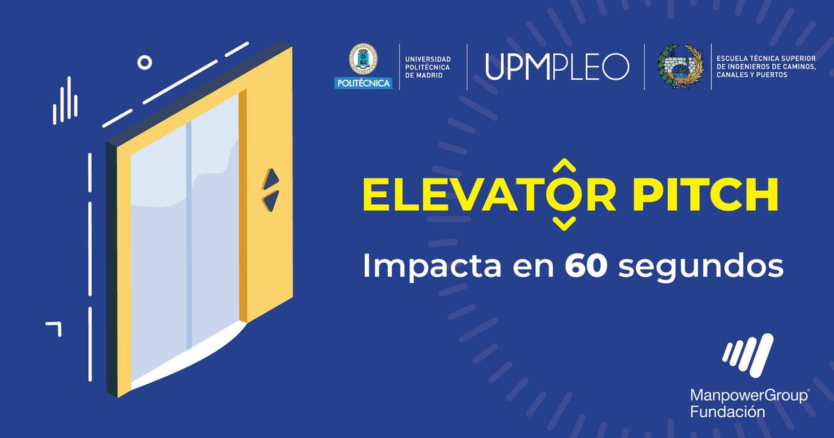 Puedes aprender a presentarte en UN SOLO MINUTO, con todas tus habilidades y potencial.

15 de octubre en ETSI Caminos Canales y Puertos de 13:30 a 15:00 Sala Torres Quevedo
AUN TE PUEDES INSCRIBIR lnkd.in/dTJ4ejeE

#talentupm
#somosUPM
#HUMANAGE
#AgendaTalentUPM