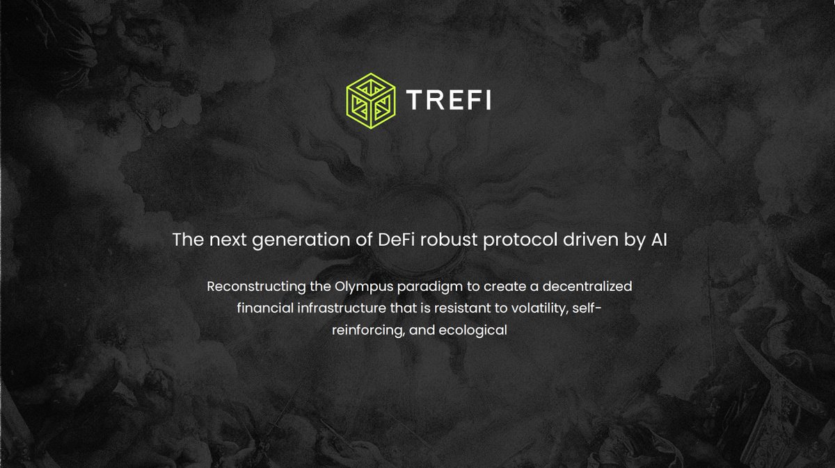 TreFi_Protocol's tweet image. 🌐 TreFi — The next generation of AI-driven DeFi protocol.
Reconstructing the Olympus paradigm to build a decentralized financial infrastructure that is:
⚙️ Resistant to volatility
♻️ Self-reinforcing
🌱 Ecological by design

#TreFi #DeFAI #AI #Web3 #DeFi3