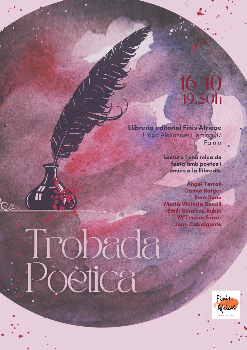 Aquesta setmana gaudirem a la llibreria d'una magnífica trobada i recital poètic amb alguns/es dels millors poetes de L'illa. Vindreu? Estau convidats
