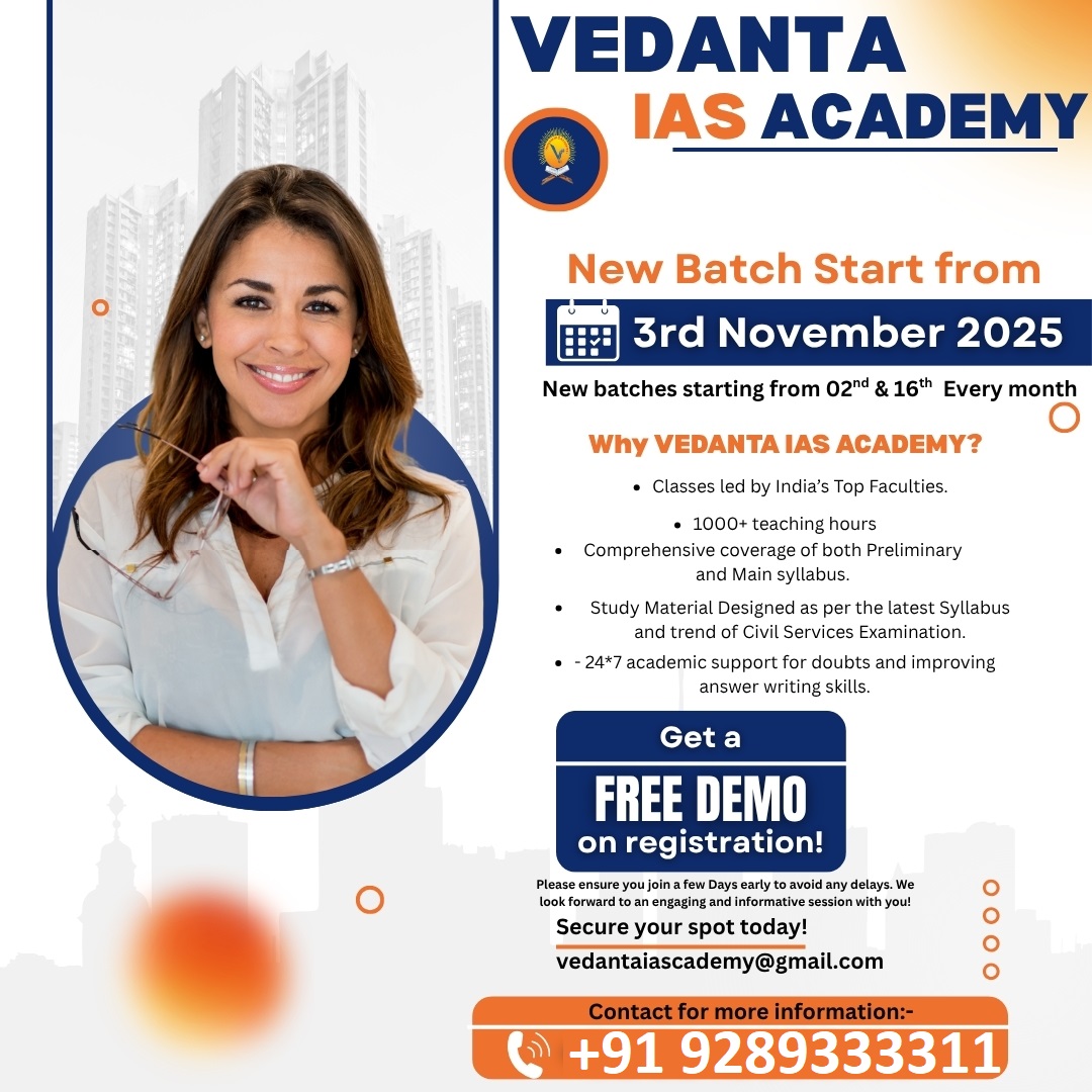 vedantasachin's tweet photo. 📷 Vedanta IAS Academy! 📷*
📷 *CSAT Prelims 2025*
Click For Registration ~For more discount/mentorship use my referral code https://t.co/57jT1QvnHP
📷 *Contact Us:* 9289333311
📷 *Visit Us:* [https://t.co/lVG3xPxjL0](https://t.co/lVG3xPxjL0)
📷 *Don't Just Dream of Success https://t.co/rGJISqoH6Y