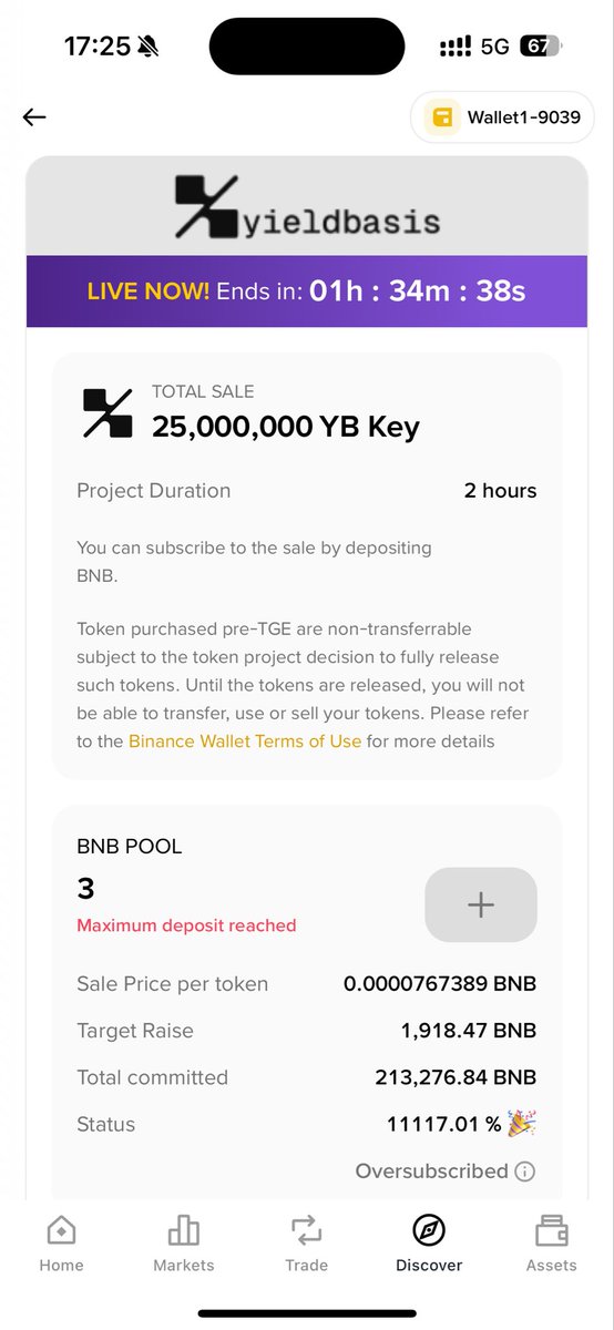 바낸알파 참가자라면 꼭 하기! YB Tge presale

얼마 전에 Legion에서 핫했던 $YB의 presale이 바낸알파에서도 진행되고 있는데요.

alpha point 컷 144점, 포인트 미소모로 참여할 수 있습니다.

사실 30분만에 벌써 10000% 오버청약된 상황이라, 기댓값은 크지 않을 것 같은데요.

장외가가 1.1불,