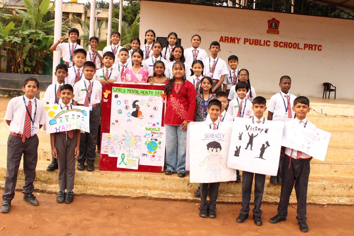 apsprtcbangalor's tweet image. Your mind matters! 💚 This World Mental Health Day, Army Public School, PRTC Bangalore stands together to spread awareness, support, and positivity. #WorldMentalHealthDay #apsprtc 
#MentalWellness