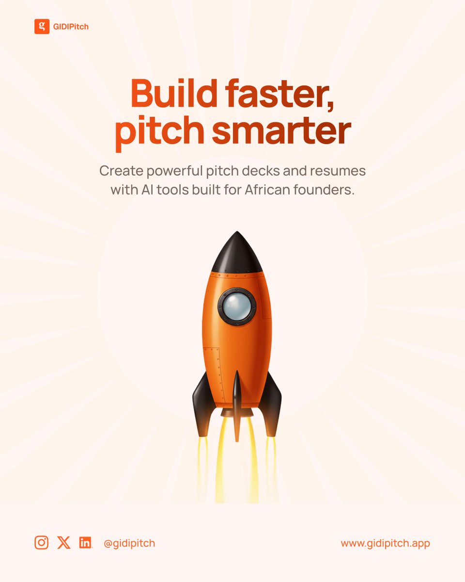 gidipitch's tweet image. 🚀 Say hello to GidiPitch.  

The startup toolkit built to help African founders create investor-ready pitch decks, resumes, and accelerator applications in minutes.

👉 Join the waitlist today.
gidipitch.app/waitlist 

#GidiPitch  #StartupToolkit