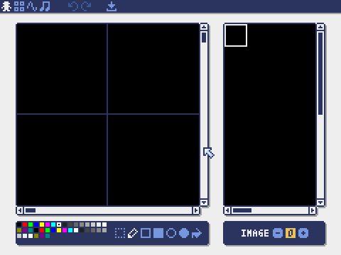 kitao's tweet image. Here's a feature I'm currently working on. The UI will change depending on the number of colors in the palette file (.pyxpal).
今準備中の機能です。
パレットファイル(.pyxpal)の色数に応じてUIが変わります。
#pyxel #python #gamedev