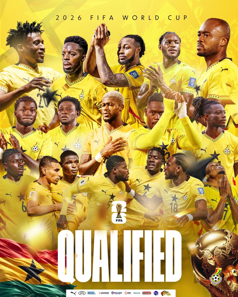 EuropeInGhana's tweet image. The @GhanaBlackstars shine bright! 🌟
Congrats to Ghana on qualifying for the 2026 #FIFAWorldCup! 🇬🇭⚽
The EU celebrates this moment with all Ghanaians, a true win for unity and sporting excellence. 🇪🇺🤝🇬🇭
📸: @GhanaBlackstars
#BlackStars #WorldCup2026