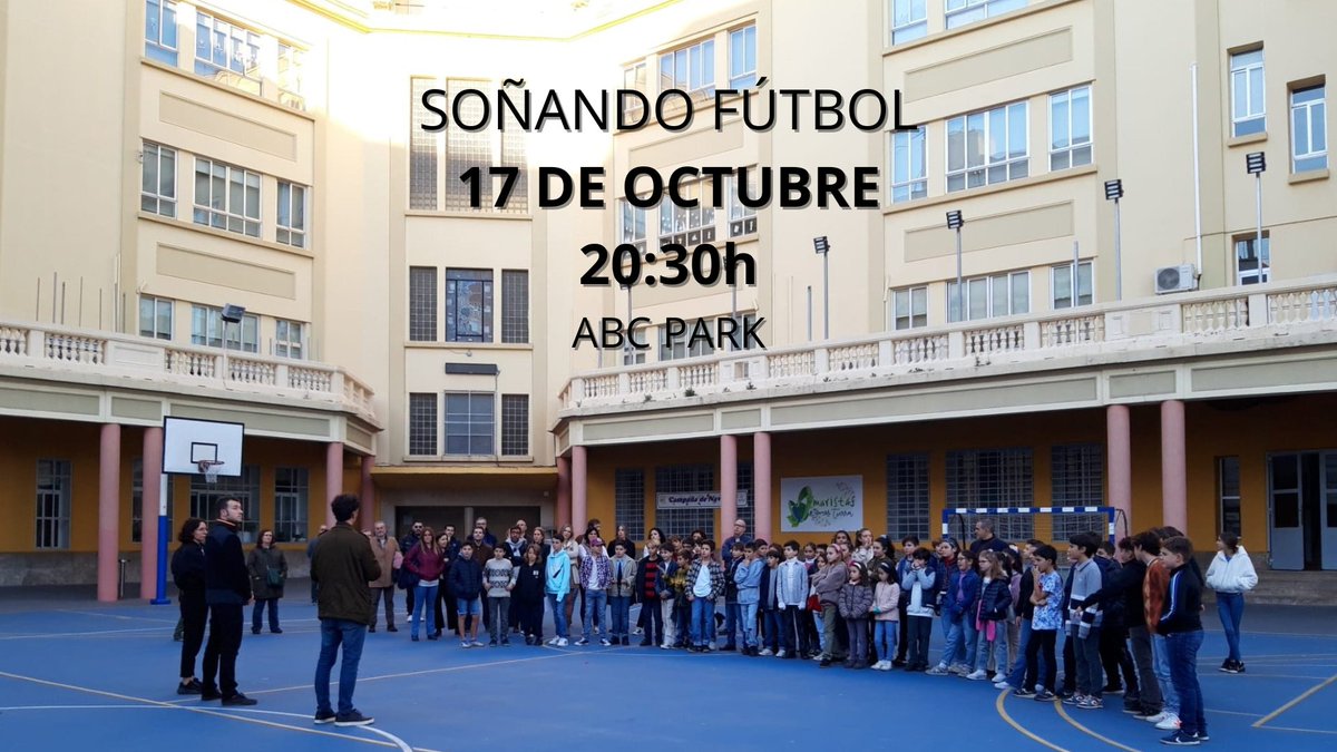 Estamos a solo 4 días del estreno de nuestro documental SOÑANDO FÚTBOL en los cines <a href="/cinesabc/">Cines ABC</a>  Será el viernes día 17 a las 20:30h!
En la foto, antes de rodar las escenas de ficción, les dije a los chicos/as: "La próxima vez que nos veamos será en el cine". Hemos cumplido..