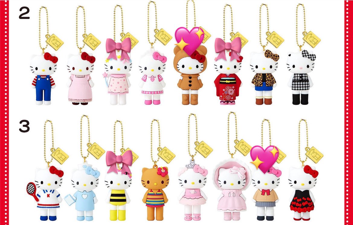 _nyanso's tweet photo. @_
ハローキティ展 キティ展  シークレットマスコットチャーム A B

🎀譲 A ③フェアリー ⑥着物　B ③ハチ

💖求 A ⑤くまスーツ　B ⑦制服

郵送での交換希望です。お心当たりのある方はお気軽にご連絡お願いします。

#ハローキティ展 #キティ交換 https://t.co/7vP0DAbaK9