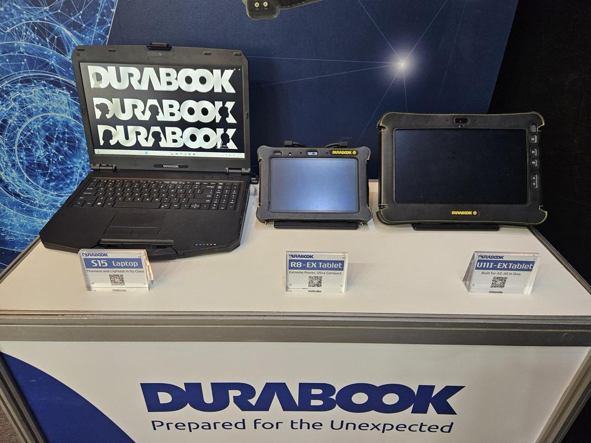 DURABOOK's tweet image. 🚀 LIVE at @GITEX_GLOBAL! Discover the GC-R8 #GroundControlStation, rugged, reliable and ready for mission-critical UAV &amp;amp; robotic ops. Visit us at Hall 4A, Booth 17 to see AI meet rugged mobility!

#Durabook #GITEXGlobal2025 #RuggedTech #FieldInnovation #GroundControlStation