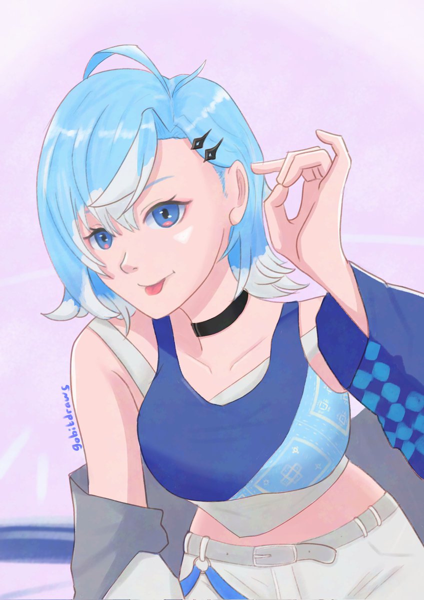 gobitdraws's tweet photo. #AeruSeni 
Feels like yesterday kobo is still streaming PvZ naming all little plants, look at her now full fledged singer. 🫡 https://t.co/rdkilTMQGh
