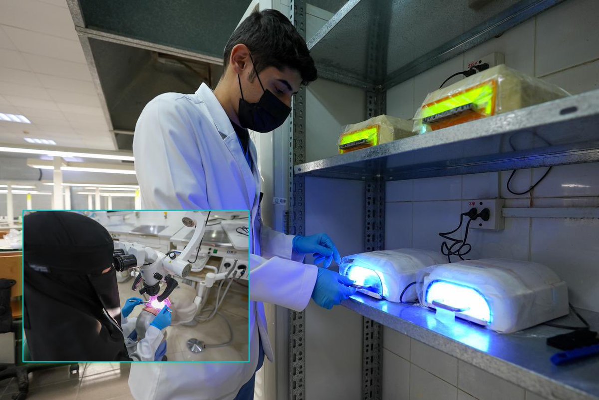 لقطتان لطالب وطالبة من كلية طب الأسنان بـ #جامعة_الأمير_سطام خلال مرحلة التدريب ما قبل السريري، حيث يتلقون تدريبًا عمليًا مكثفًا داخل معامل المحاكاة ومعامل التركيبات بالكلية، لتهيئتهم ميدانيًا قبل انتقالهم للتعامل المباشر مع المراجعين والمرضى، بما يعزز من كفاءتهم ويضمن جاهزيتهم