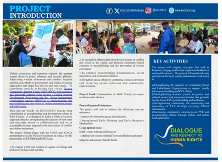 details of <a href="/KECOSCE/">KECOSCE</a> <a href="/UNDPKenya/">UNDP Kenya</a> <a href="/KOICAKenya/">KOICA Kenya Office</a> <a href="/NCTC_Kenya/">NCTC Kenya</a>  Peace building and PVE project in Kilifi