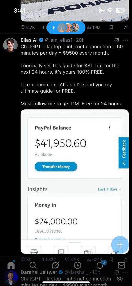 FacingFears's tweet photo. @darshal_ How is this possible?  You guys share a PayPal account?? https://t.co/BvV8SUhGe3