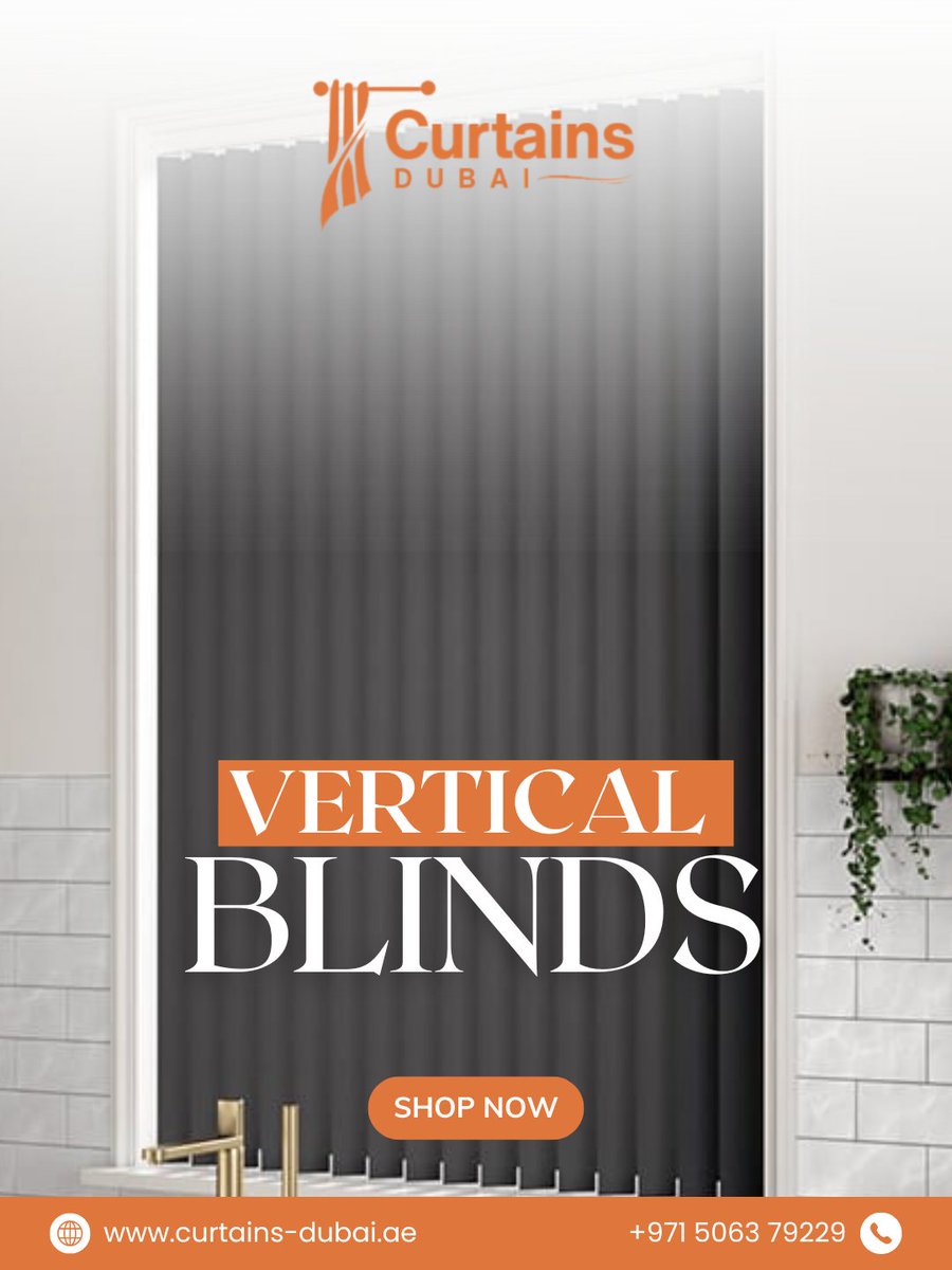 CurtainsDubai2's tweet image. For wide windows &amp;amp; sliding doors, vertical blinds are the smart choice. Adjustable light, great privacy, easy to clean.

📞 +971 55 472 2980 | curtains-dubai.ae/vertical-blind…
#VerticalBlinds #LightControl #PrivacyFirst #ModernInteriors #WindowBlinds #HomeDecorIdeas #CleanDesign