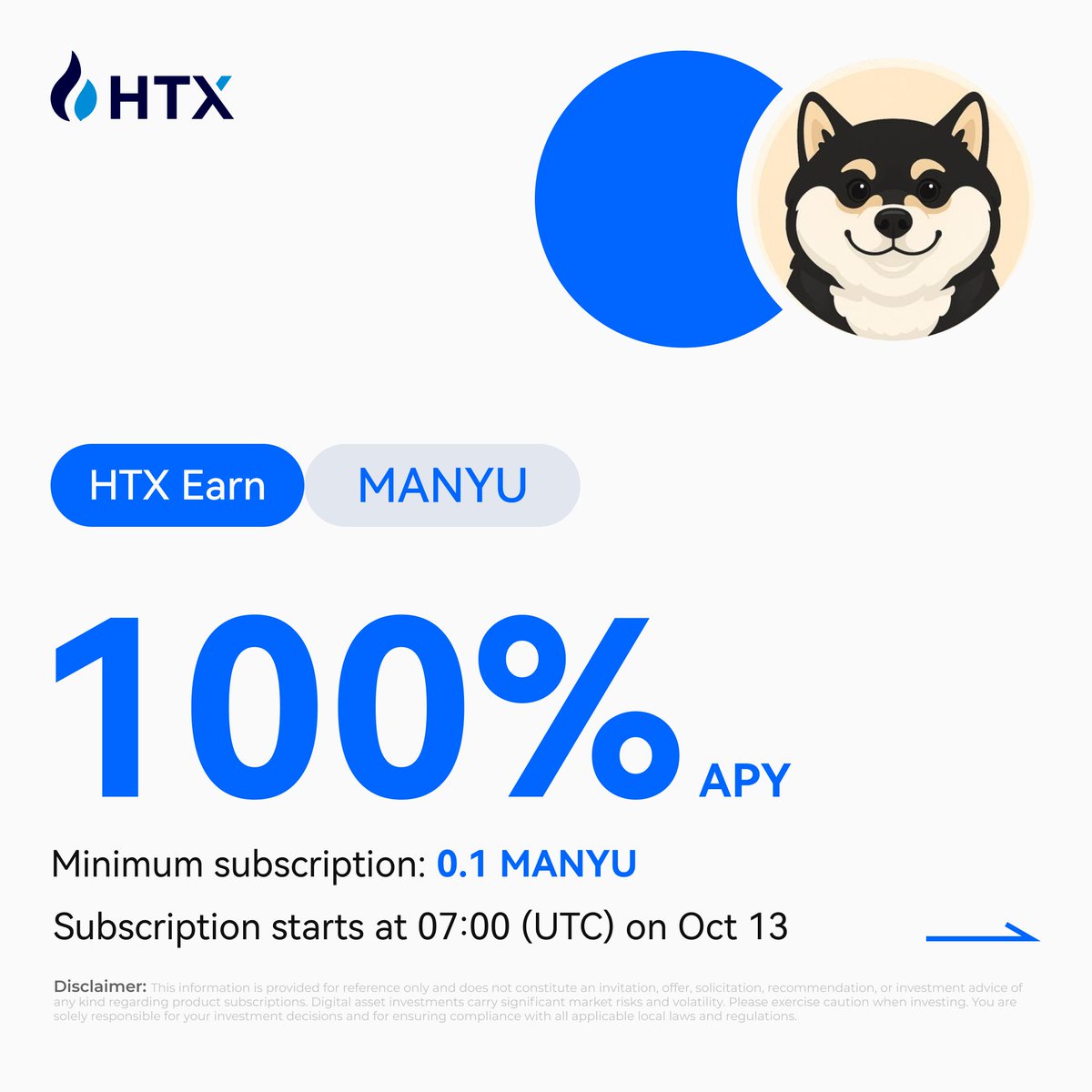 HTX (@htx_global) on Twitter photo New HTX Earn Listing!
🐕Deposit $MANYU
✅Earn a 100% APY!
<a href="/RealManyu/">Manyu Community</a>
Subscribe Now 👉 htx.com/en-us/financia… New HTX Earn Listing!
🐕Deposit $MANYU
✅Earn a 100% APY!
<a href="/RealManyu/">Manyu Community</a>
Subscribe Now 👉 htx.com/en-us/financia…