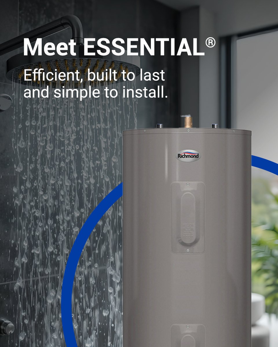 richmondwh_me's tweet image. Ready for tank trouble‑free living? Meet ESSENTIAL®. 👉​
With EverKleen Technology that protects from corrosion and simple wiring that makes installation a breeze.

#RichmondMEA #EngineeredForLife #WaterHeater

(1/2)