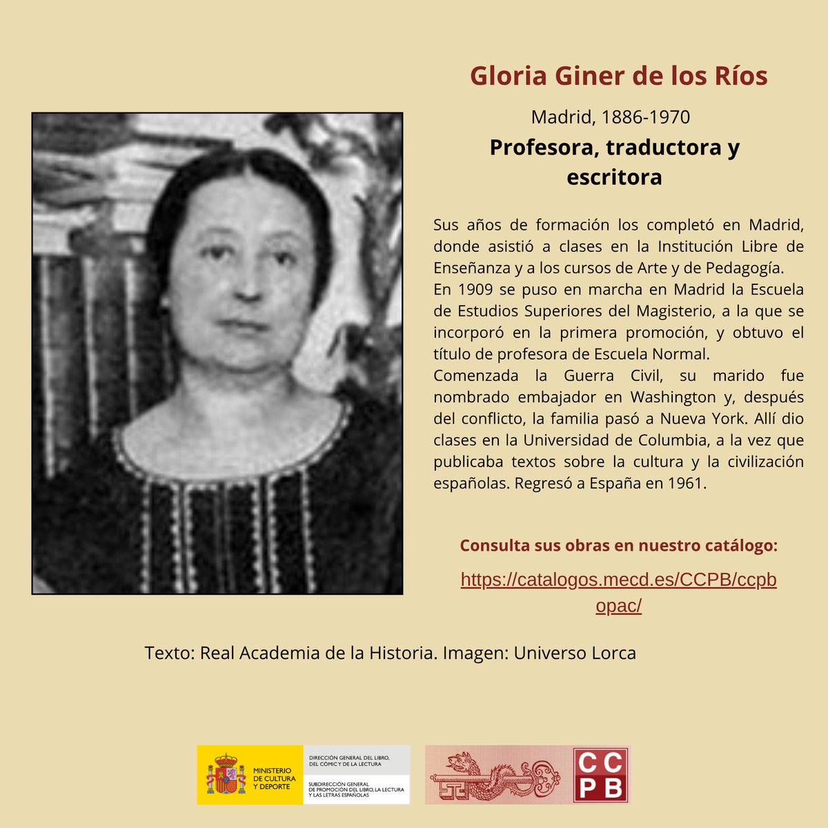 librolecturagob's tweet photo. En #CCPB 📜 celebramos el #DíadelasEscritoras2024 🎉 acercándote a la obra de autoras que también acercaron al público las obras de otros autores traduciéndolos.
¿Qué otras #escritoras ✍️ conoces?
Acompáñanos en su descubrimiento 👇https://t.co/f26D3MIhAX https://t.co/up40ngxEj9