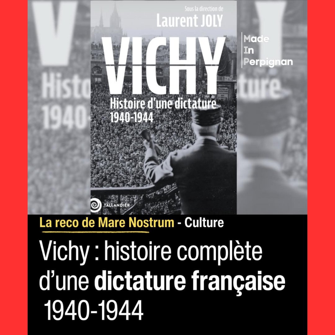 Comment meurt une République ?
"Vichy. Histoire d'une dictature" dirigé par Laurent Joly aux éditions Tallandier revisite 1940-1944 avec une documentation inédite.
Un miroir tendu à nos fragilités démocratiques actuelles.
📰 Article sur <a href="/MadeInPerpi/">MadeInPerpignan</a>  📖 cutt.ly/lr9EDGWz