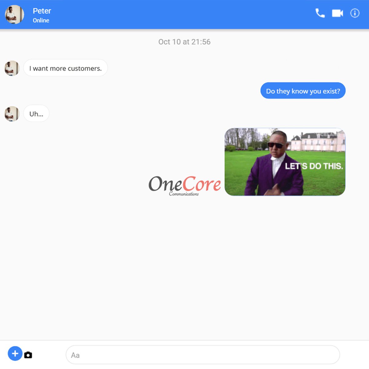 onecorecomms's tweet photo. You want more customers, but do they even know you exist? 👀
Let’s fix that. #OneCoreCommunications #BrandVisibility https://t.co/dqwcfktAt1