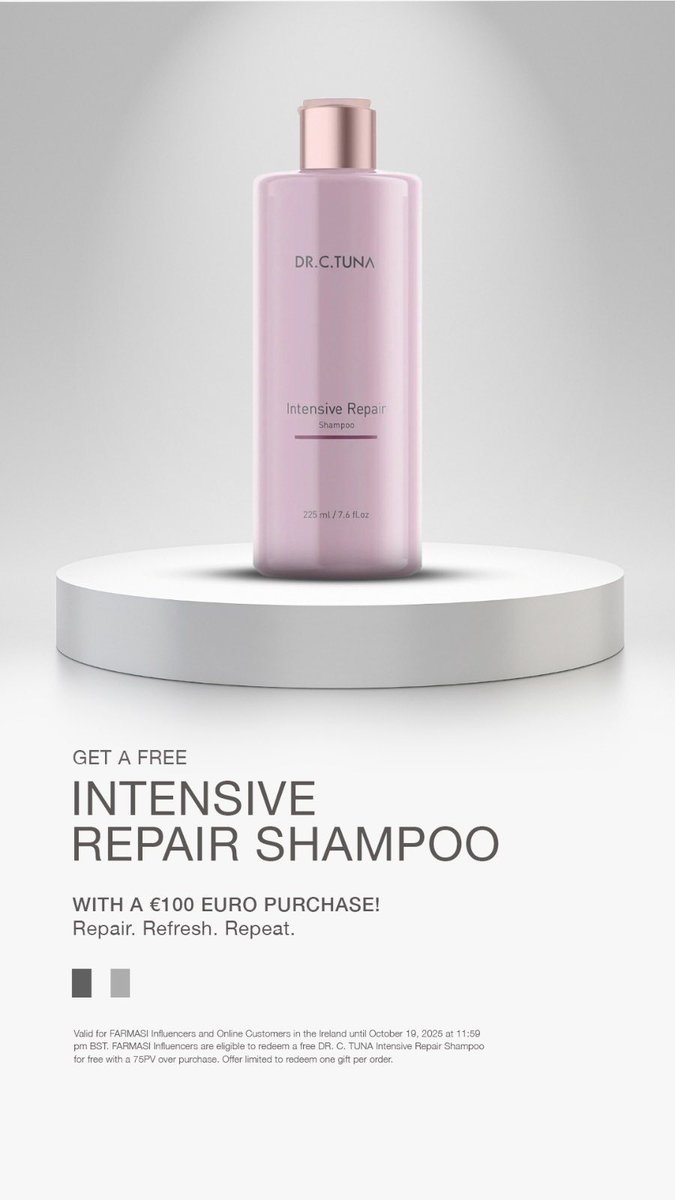 PhoenixFaves's tweet photo. 📣 Weekly Incentive Alert! 📣

💆‍♀️ Treat Your Hair – On Us!
🇬🇧 Spend £75 or more and receive a FREE Intensive Hair Shampoo
🇮🇪 Spend €100 or more and receive a FREE Intensive Hair Shampoo
🛍️ Offer available to all FARMASI Influencers &amp; Customers
⏰ Ends 19th October at 11:59 PM! https://t.co/A0nwgxjiUY