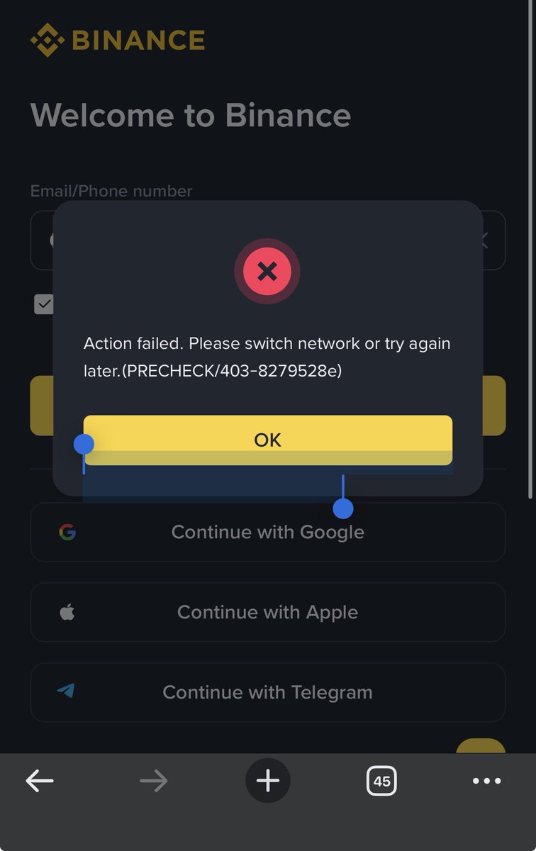 Nikkhil_09's tweet photo. @binance @BinanceHelpDesk 
Everything alright?? I’m unable to login https://t.co/yr8WhVX3uv