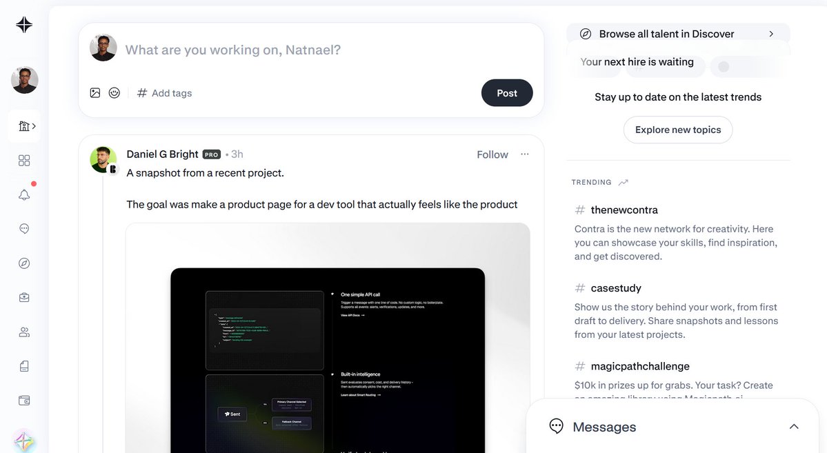 Well well well, another platform to terrorize with our designs. Heading over to <a href="/contra/">Contra</a>  ... hope @Contra blesses me with those $$$ clients 😂