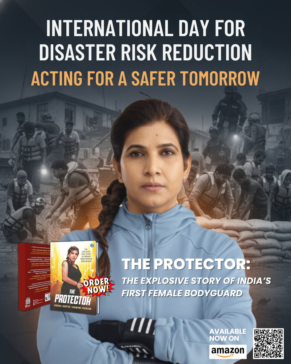 This International Day for Disaster Risk Reduction, be inspired by her journey — a testament to resilience, protection, and purpose. 
 <a href="/Srishtipub/">Srishti Publishers</a> <a href="/arupbose/">Arup Bose</a> <a href="/kaminikusum/">kamini kusum</a> @strengthscoach_kk
 
 📘Order your copy now on Amazon!
 amazon.in/Protector-Expl…

#TheProtector #VeenaGupta