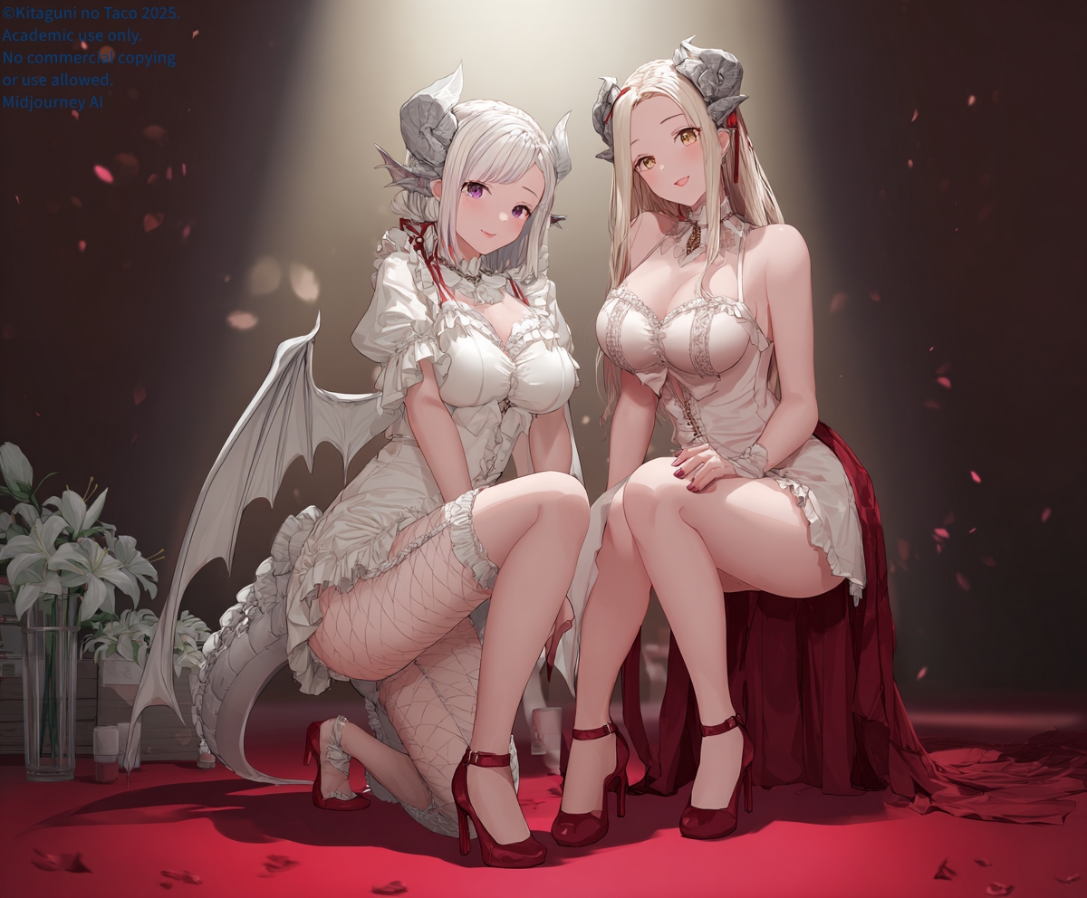 #クリスタルドラゴン娘 #ドラゴンガール ＃MidjourneyV7