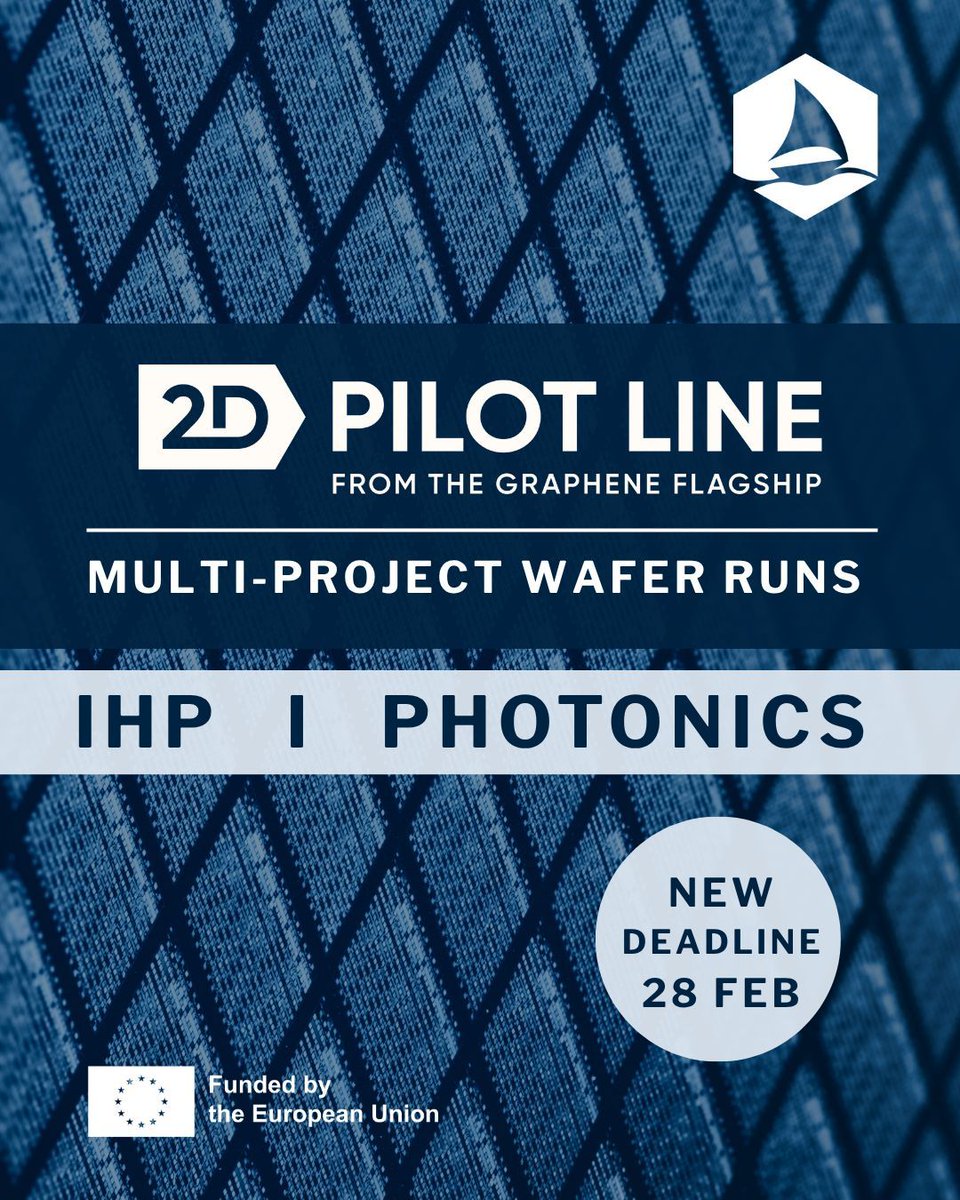 GrapheneEU's tweet image. Great news! We&apos;ve extended the deadline for our MPW runs, and the fees are now reduced by up to 50%! Explore our three runs available through the 2D-Pilot Line initiative with IHP, VTT, and Graphenea. #PilotLine #Innovation #TechDeals

buff.ly/eBFgNpG