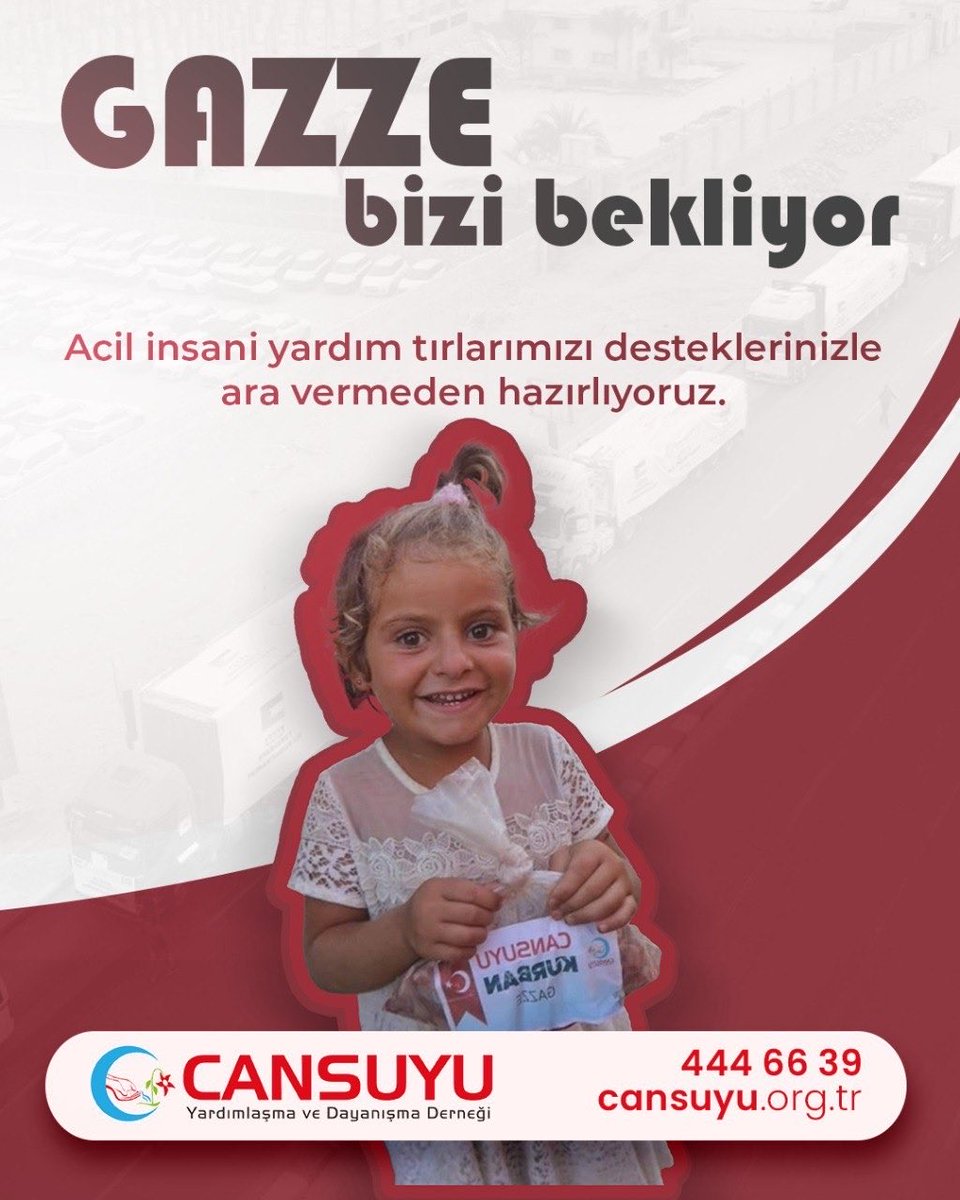 Acil insani yardım tırlarımızı desteklerinizle ara vermeden hazırlıyoruz.

Online bağış: cansuyu.org.tr/bagis