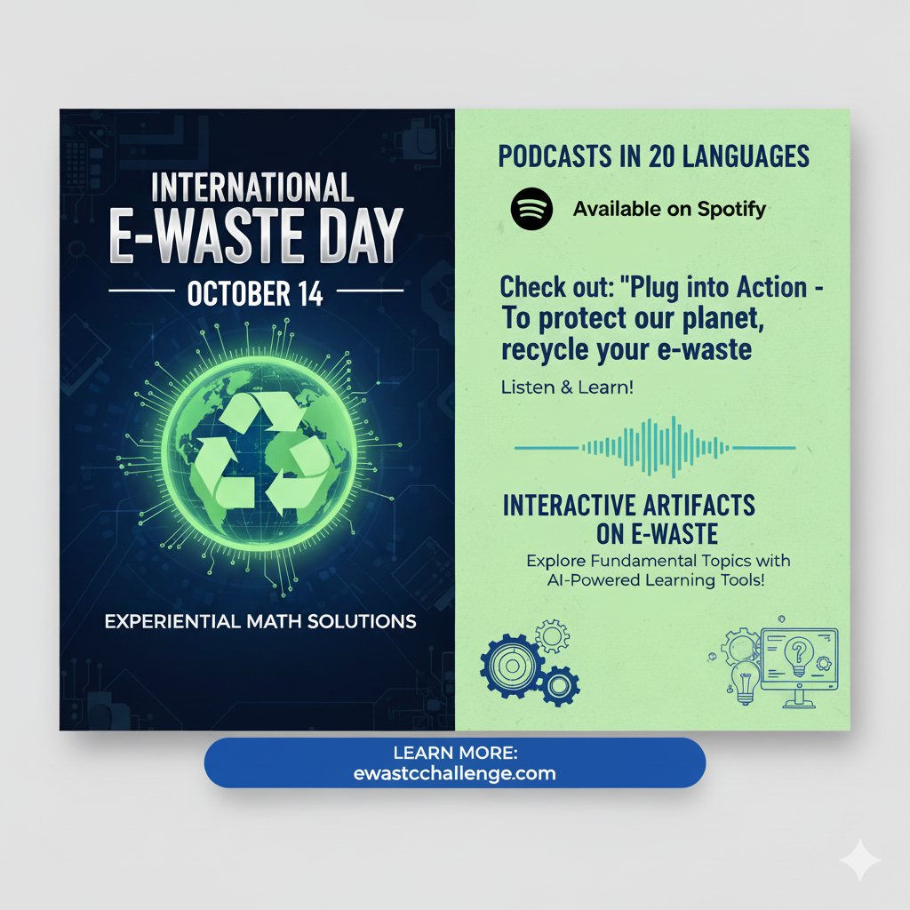 ExpMath's tweet photo. Tomorrow is the International E waste Day. Check your drawers and look for your unused or unwanted electronic gadgets  and take them to the nearby designated e waste  collection centres.  Let us protect the world a better place to live in for our next generation! https://t.co/2UQw0a54gj