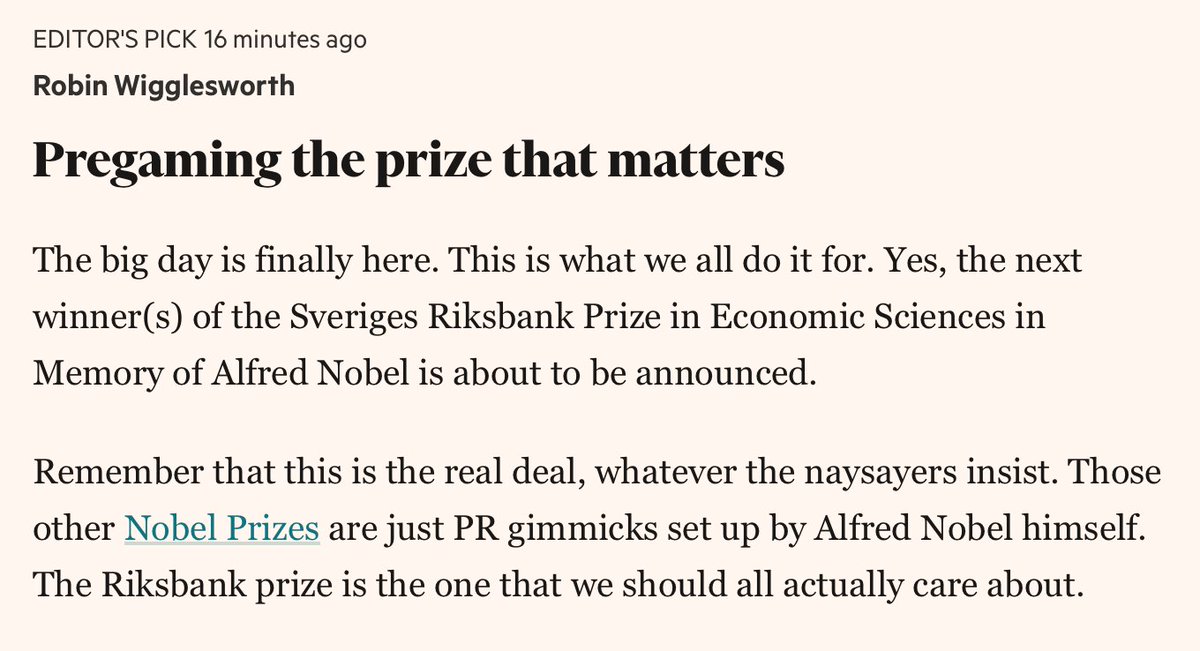 will start sending this FT post to these people from now on