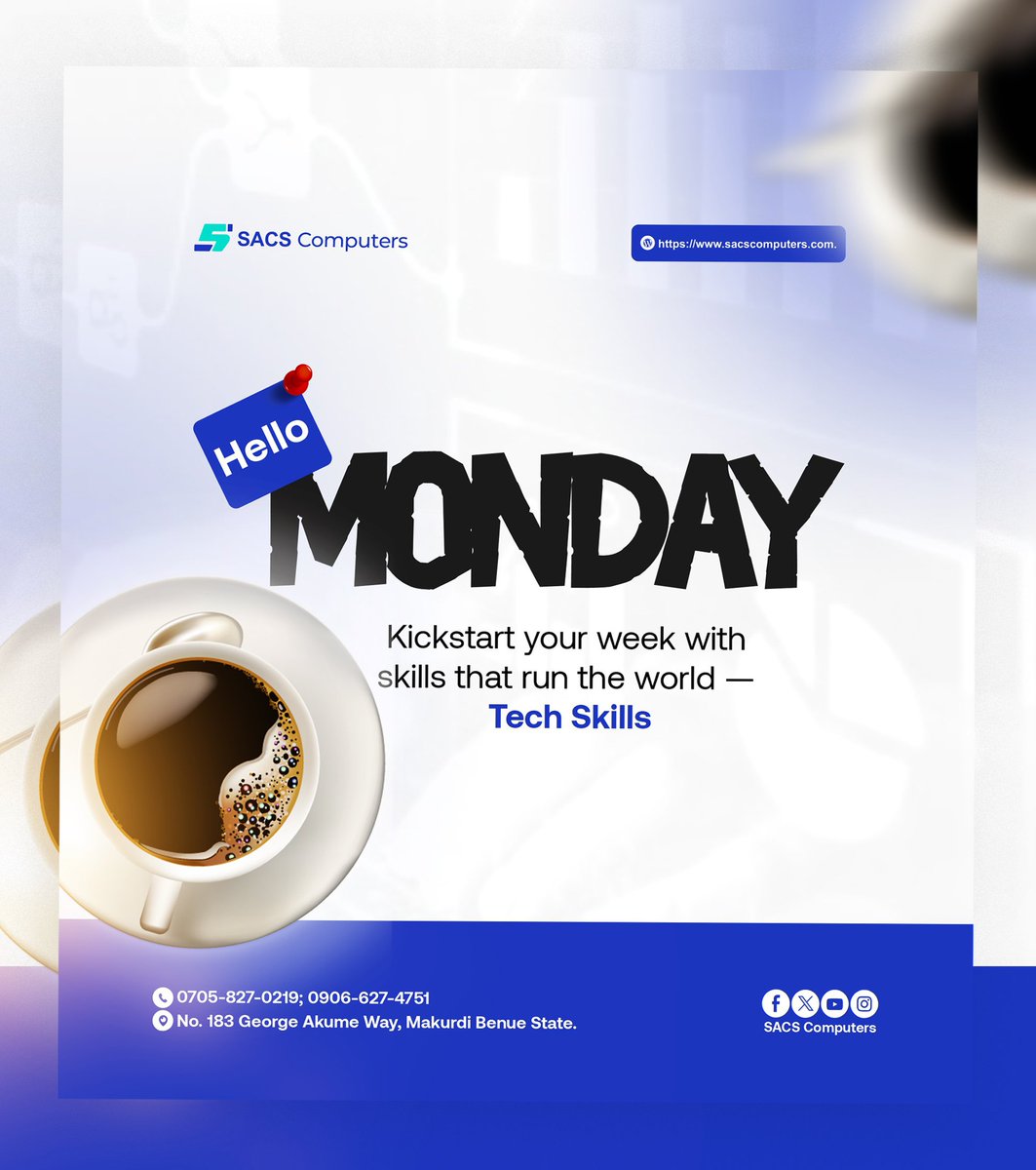 sacscomputers's tweet photo. You cannot do without tech skills. Come to us and get what you need 
#SACSComputers
#DigitalSkillsTraining
#Tech https://t.co/xLQLUafQZe
