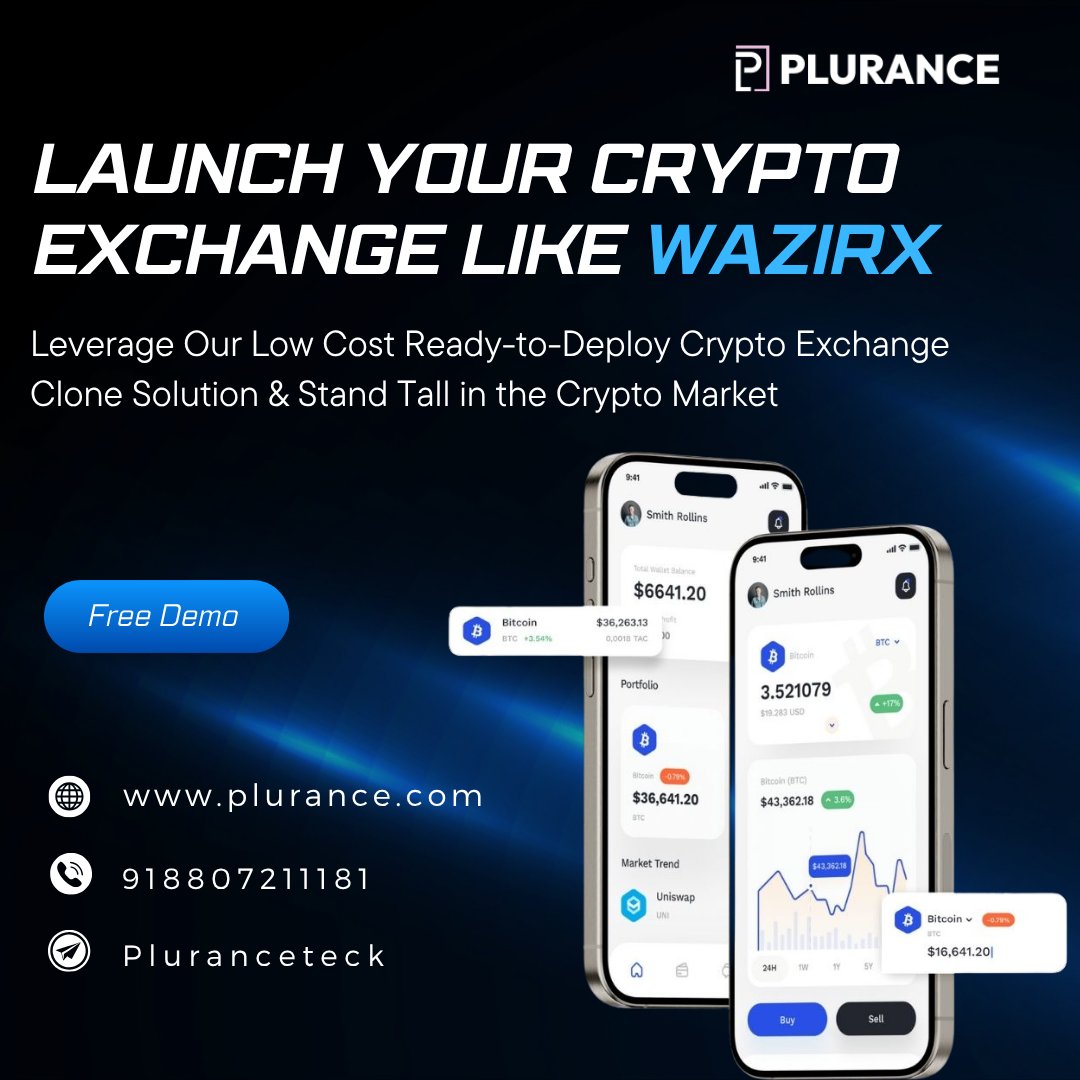 plurancetech's tweet image. 🚀 Want to launch your crypto exchange like WazirX?
Build your dream #cryptotradingplatform with Plurance&apos;s #CryptoExchangeCloneScript – your one-stop solution for a powerful, secure, and scalable exchange platform.

🌐 plurance.com/top-crypto-exc… 

#USA #UK #Singapore #Canada