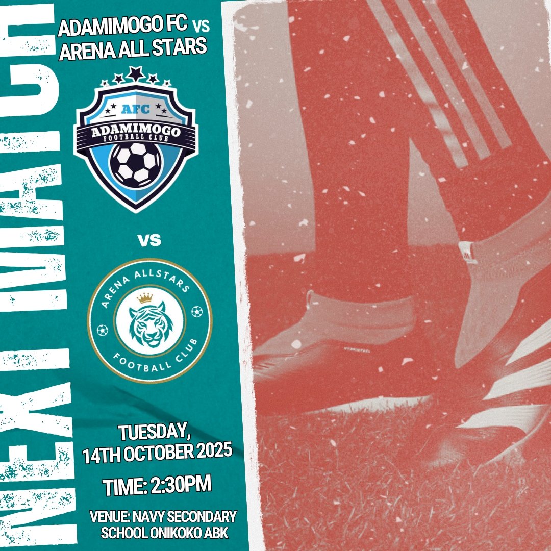 alo_prophet's tweet image. Vs ARENA ALL STARS FC 
🕓 02:30PM
🗓️ Tuesday 14th October, 2025

#AloBoys #AFC