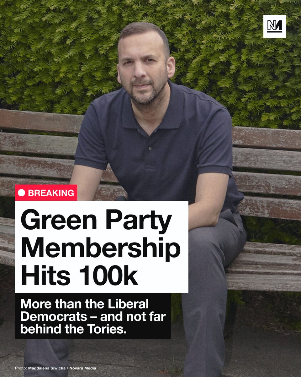 The Green Party has just hit 100,000 members for the first time in its history.

The party had already surpassed the total members of the Liberal Democrats on 4 October. They will now hope to gain ground on the Conservative Party, which reportedly had 130,000 members at the time