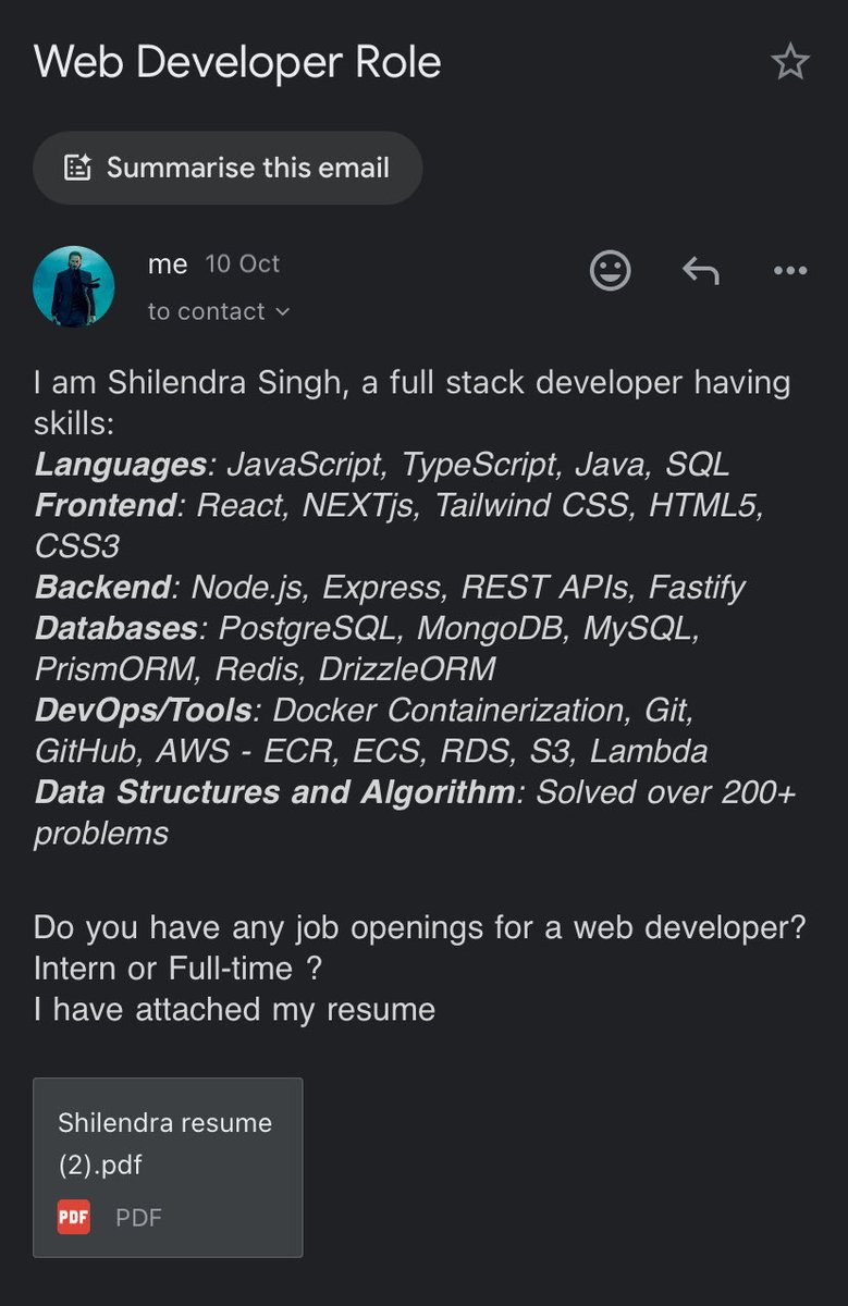 Shilendra_dev's tweet image. Sick of not getting any replies from companies, have applied to more than 100 now.
Anyone here can tell how can I get an internship
#webdev